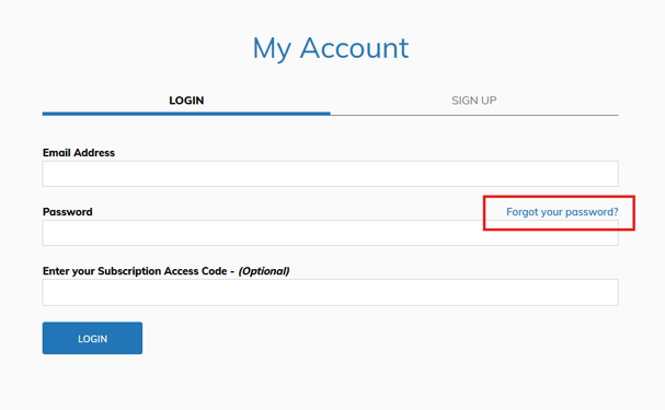 Login/My Account