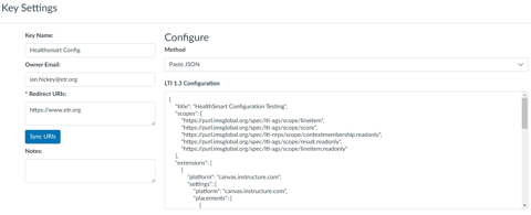 Example JSON