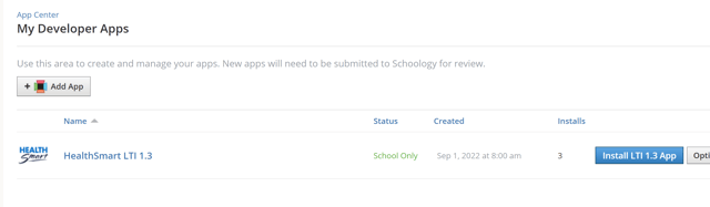 My Developer Apps